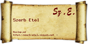 Szerb Etel névjegykártya